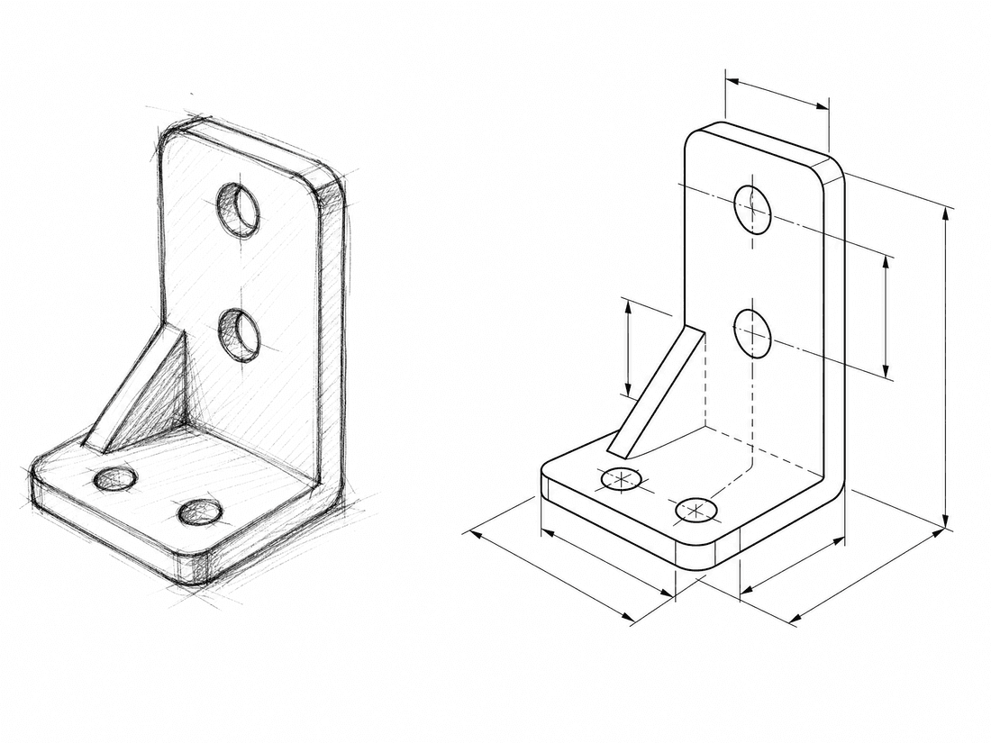 Uploading a hand-drawn sketch to DrawCAD and getting a clean CAD drawing